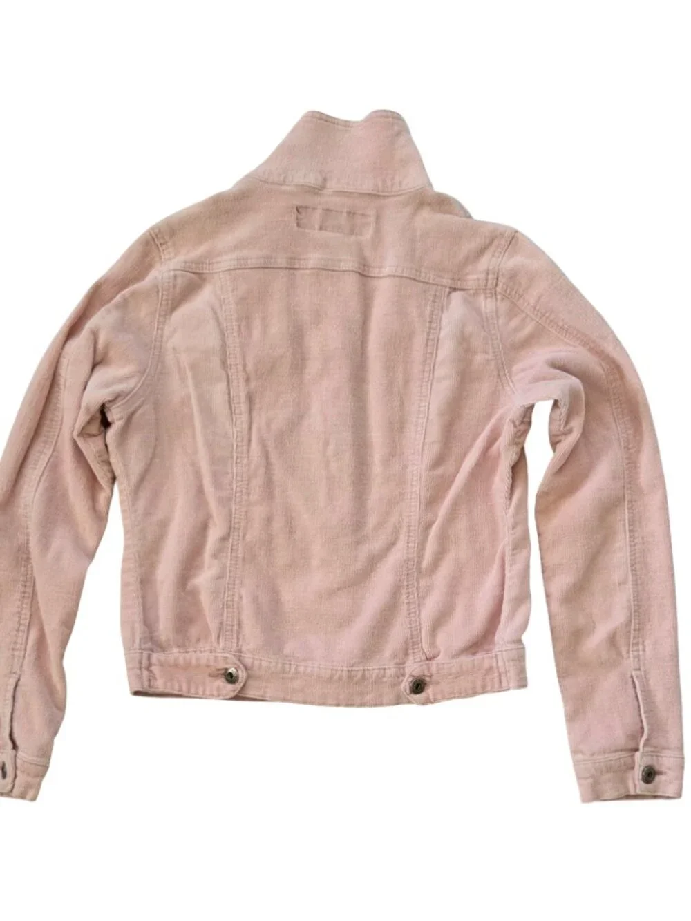 Share AC 3998 Girls L Pink Corduroy Jacket Cropped Y2K Cottagecore Preppy